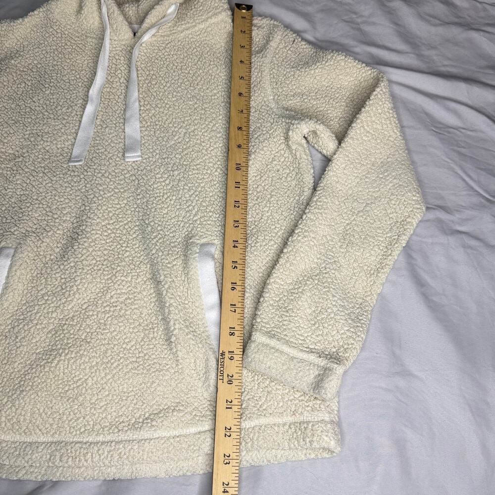 Abercrombie & Fitch Womens XS Cream Sherpa Fleece Hoodie Pullover A&F Cozy - Picture 5 of 10